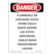 Signmission OSHA Danger Sign, 18" Height, Rigid Plastic, Flammable Or Explosive Static, Portrait OS-DS-P-1218-V-2352 - alternate 1